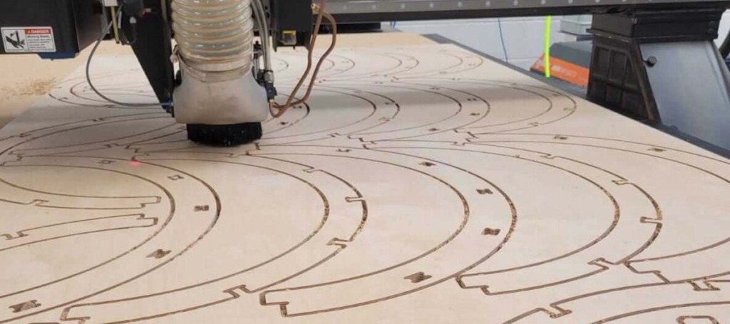 Cutting Plywood With CNC Machine.